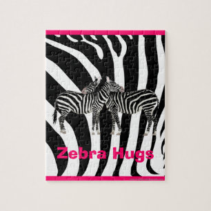 Walk On The Wild Side - Zebra Hugs Jigsaw Puzzle