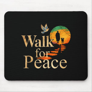 Walk peace 2026 world peace monks with aloka dogWa Mouse Mat