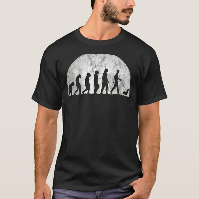 Walk The Dog Evolution  Evolution Of Man Dachshund T-Shirt (Front)