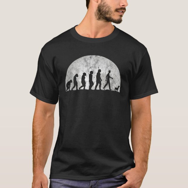 Walk the dog Evolution Evolution Of Man Dachshund T-Shirt (Front)