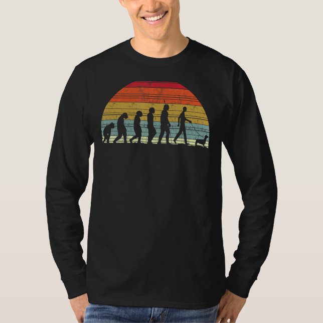 Walk The Dog Evolution  Evolution Of Man Dachshund T-Shirt (Front)