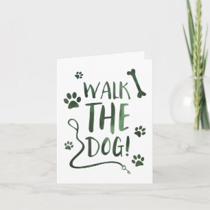 walk the dog holiday card