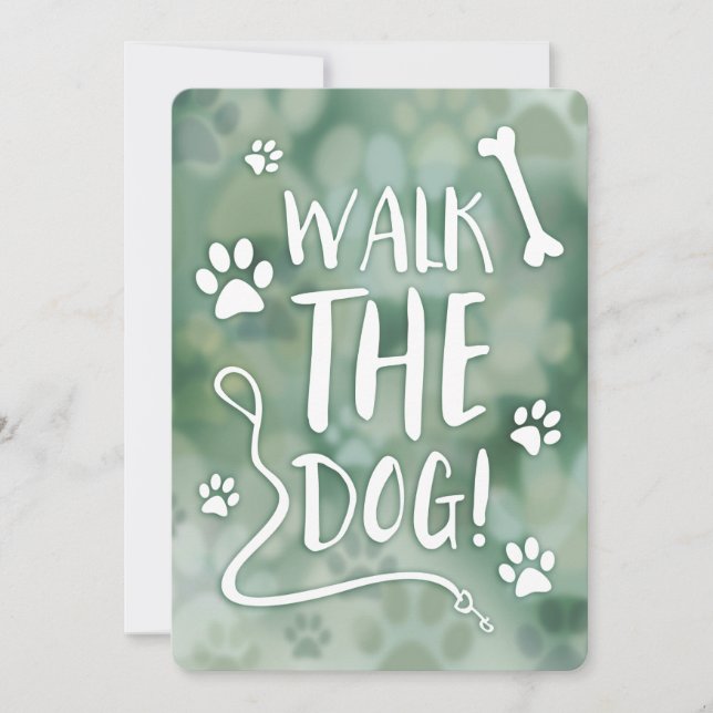walk the dog invitation (Front)