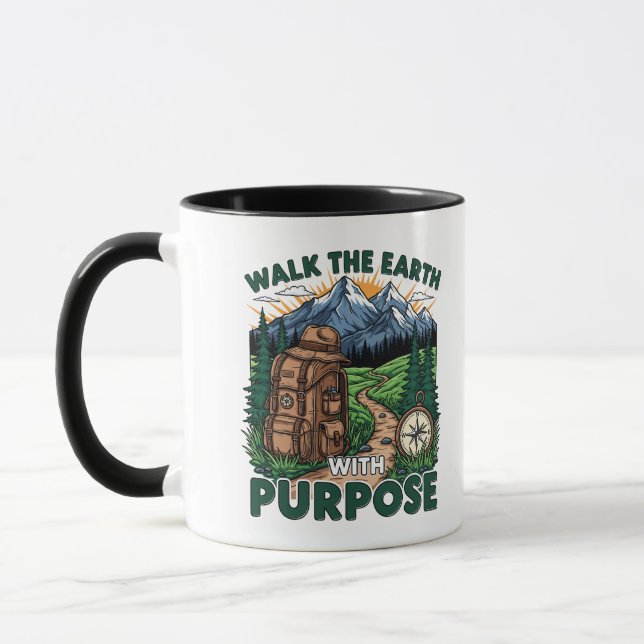 Walk the Earth With Purpose Coffee Mug (Left)