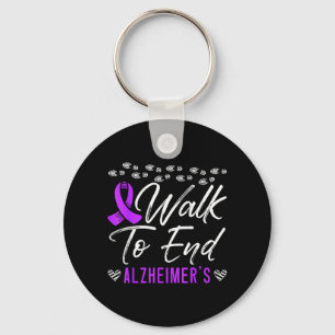 Walk to End Alzheimers Disease Dementia Wear Key Ring