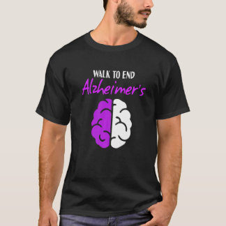 Walk To End Alzheimers Disease Month Purple Alzhei T-Shirt