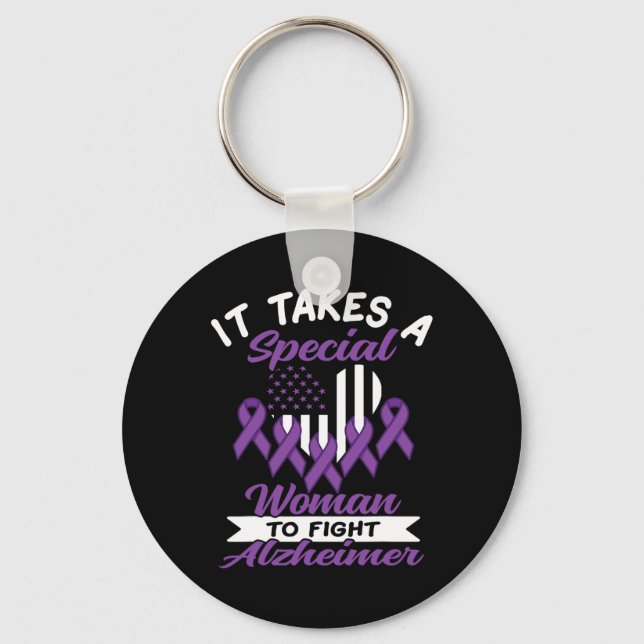 Walk To End Heimer Heimers Awareness 1  Key Ring (Front)