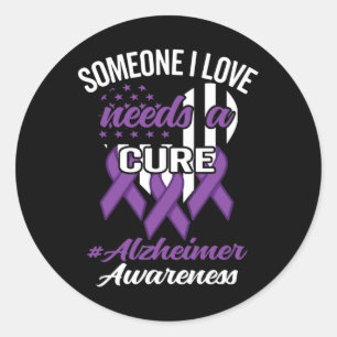 Walk To End Heimer Heimers Awareness Classic Round Sticker