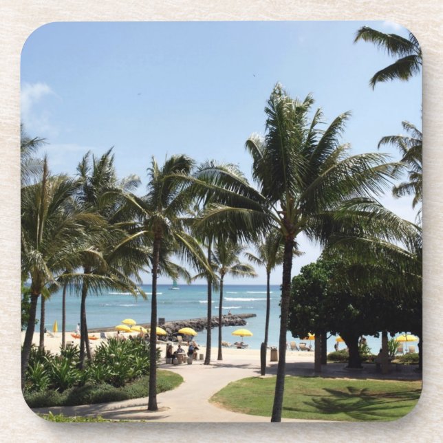 Walk to the Beach Photo  Coaster (Front)