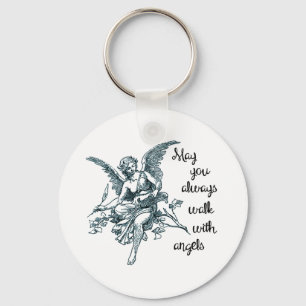 Walk With Angels, Grief And Loss Key Ring