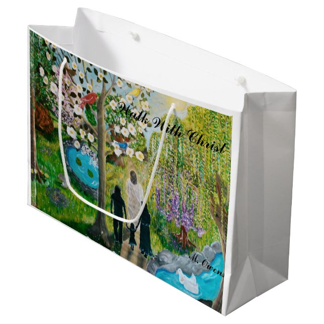Walk With Christ Large Gift Bag (Front Angled)