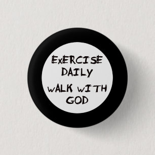 Walk with God 3 Cm Round Badge