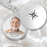 Walk with me today, Dad! Wedding, Photo, Memorial  Locket Necklace<br><div class="desc">"Dad, i know you are by my side. Today & always!" Personalised, Photo, Text, Wedding Memorial Locket Necklace. Personalising this pendant is quick and easy – simply upload your favourite photo, edit the text if desired, and you're done in under a minute! Keep the memory of a loved one close...</div>