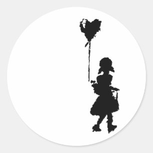 walk your heart classic round sticker
