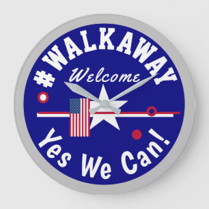 #walkaway Yes We Can Large Clock