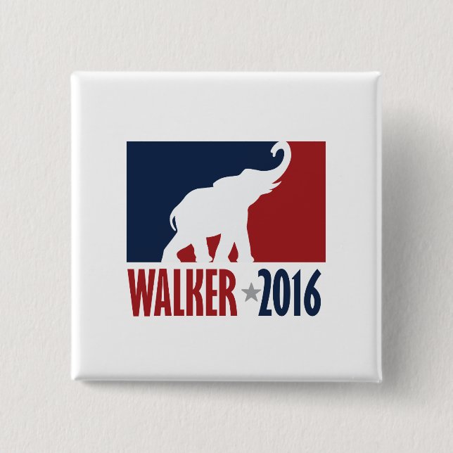 Walker 2016 Pro GOP Candidate Design 15 Cm Square Badge (Front)