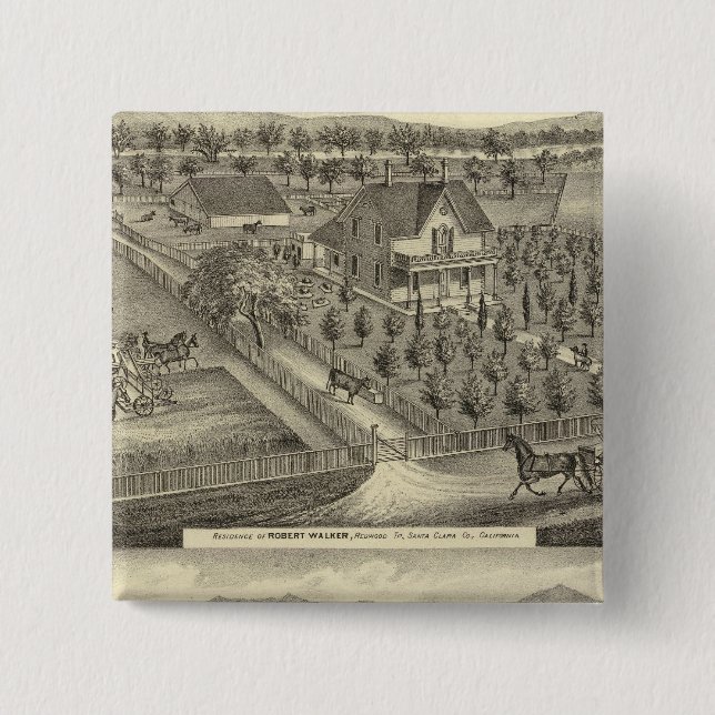 Walker, Ball residences 15 Cm Square Badge (Front)