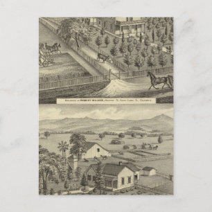 Walker, Ball residences Postcard