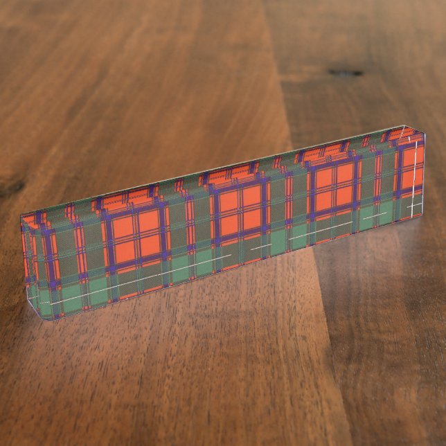 Walker clan Plaid Scottish kilt tartan Nameplate (Side)