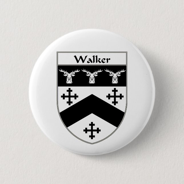 Walker Coat of Arms/Family Crest 6 Cm Round Badge (Front)