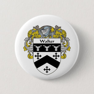 Walker Coat of Arms (Mantled) 6 Cm Round Badge