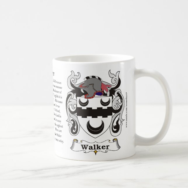 Walker Family Coat of Arms Mug (Right)