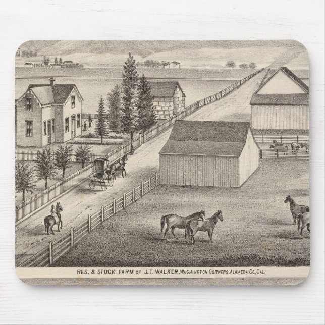 Walker, Knittel residences, farms Mouse Mat (Front)