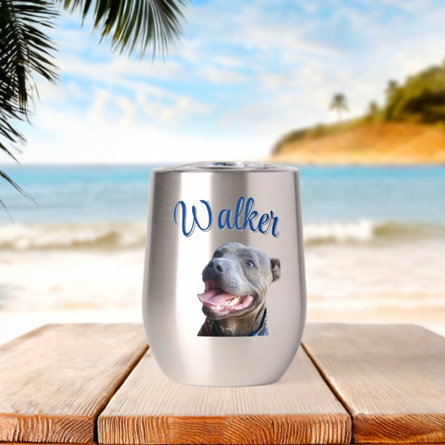 Walker Name With Staffy Bull Terrier,  (Beach (Rotated))