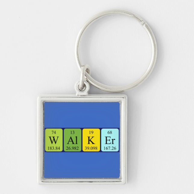 Walker periodic table name keyring (Front)