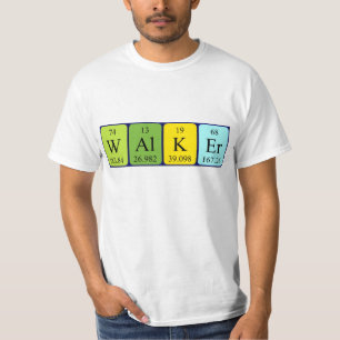 Walker periodic table name shirt