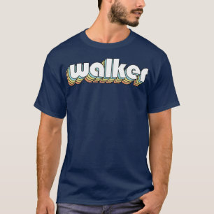 Walker Retro Rainbow Typography Faded Style T-Shirt