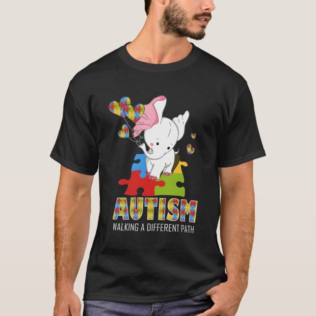 Walking A Different Path Autism T-Shirt (Front)