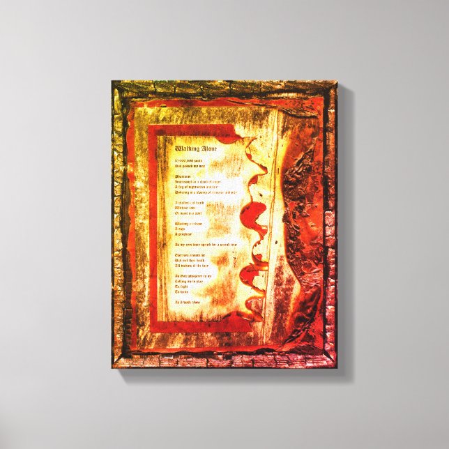 Walking Alone Canvas Print (Front)