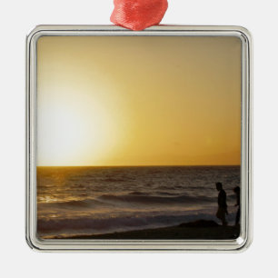 Walking at Sunset Metal Tree Decoration