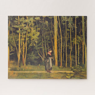 Walking at the Forest Edge (by Ferdinand Hodler) Jigsaw Puzzle
