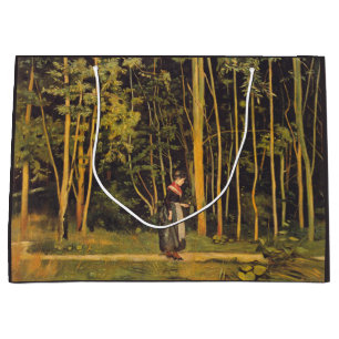 Walking at the Forest Edge (by Ferdinand Hodler) Large Gift Bag