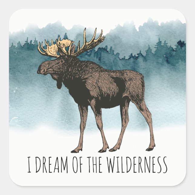 Walking Bear Dream Of The Wilderness  Square Stick Square Sticker (Front)