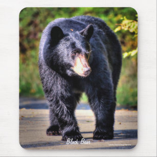 Walking Black Bear Wildlife Image for Animal-lover Mouse Mat