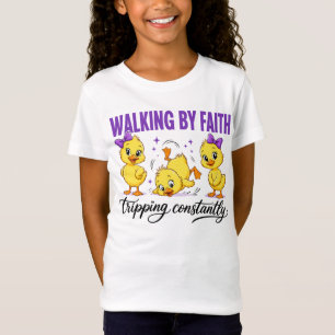 Walking By Faith Ducks Girls T-shirt