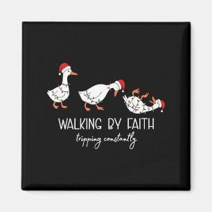 Walking By Faith Tripng Constantly Bible Christmas Magnet