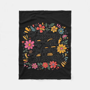 Walking By Faith Tripping Constantly Christian Cou Fleece Blanket
