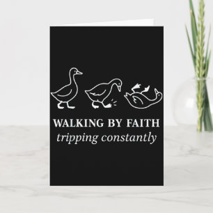 Walking By Faith Tripping Constantly Christian Jes Card