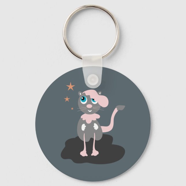 Walking Cat Key Ring (Front)
