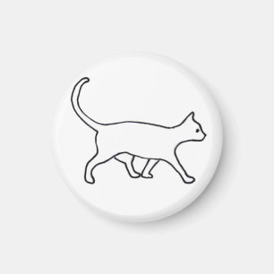 walking cat magnet