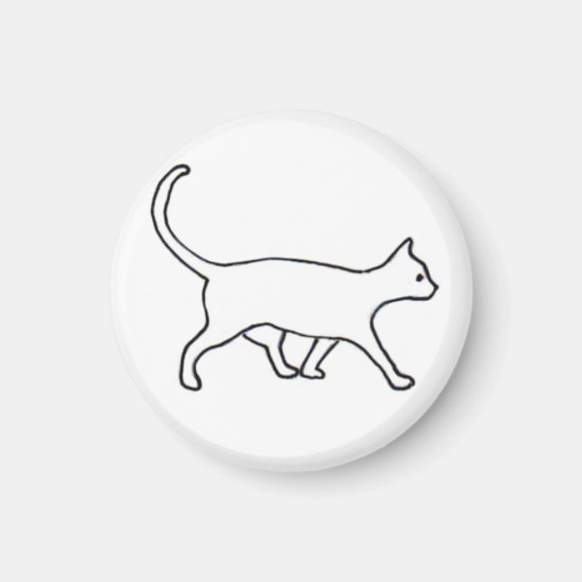 walking cat magnet (Front)