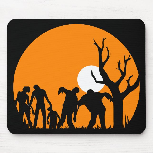 Walking Dead Silhouette Mouse Mat (Front)