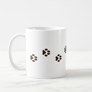 Walking Dog Paw Prints Canine Tracks Coffee Mug
