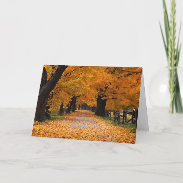 Walking Down Autumn's Memory Lane Card (Front)