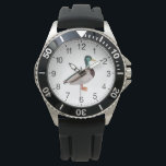 Walking Duck Watch<br><div class="desc">A vector brown and green picture of a walking duck for bird and nature lovers and ornithologists.</div>