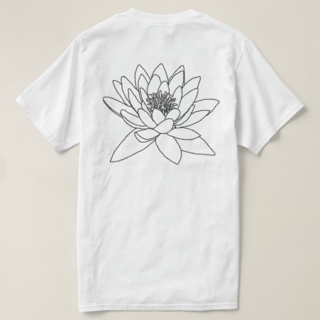 Walking Each Other Home Ram Dass Water Lily T-Shirt (Design Back)